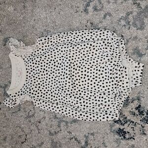 Cat & Jack Baby Romper with Gray Polka Dots